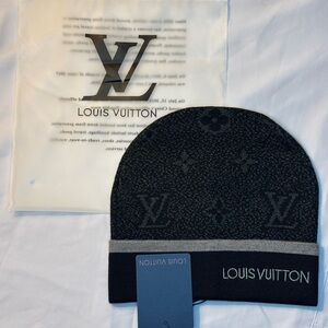 Louis Vuitton Black and Gray Beanie